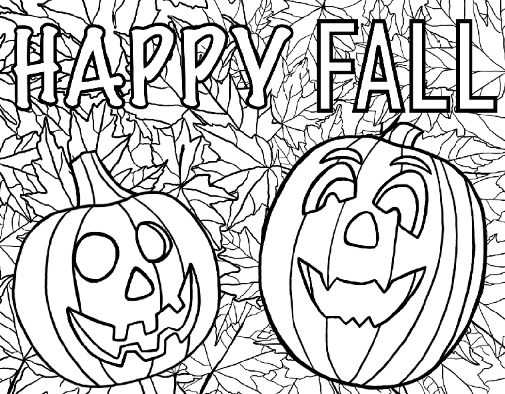 free fall printable coloring pages