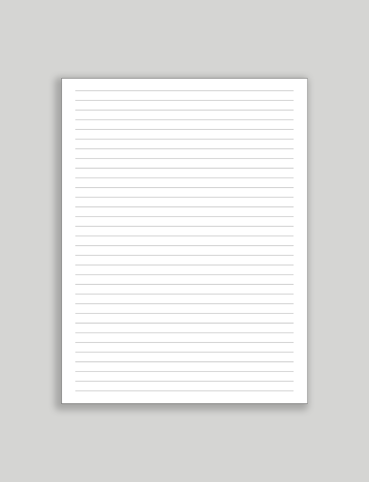 printable ruled paper