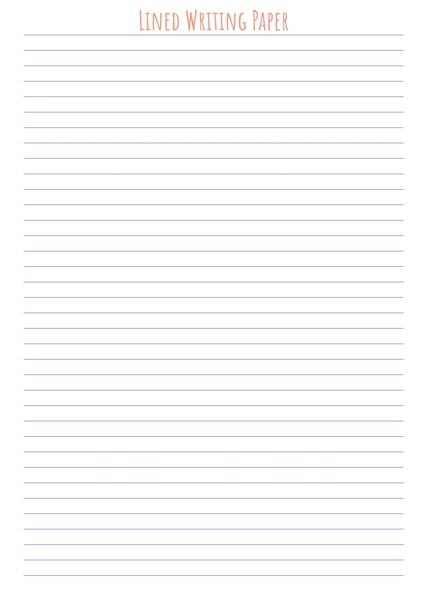 free printable writing paper with lines