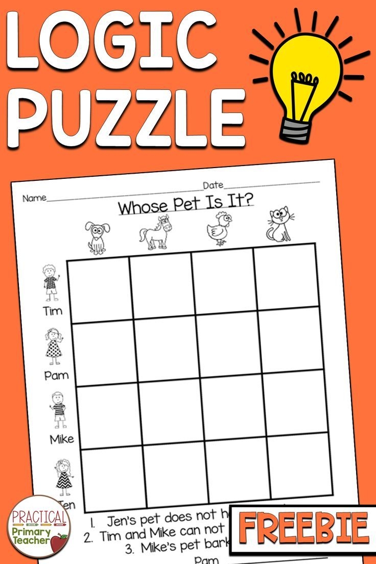 printable logic puzzles for kids