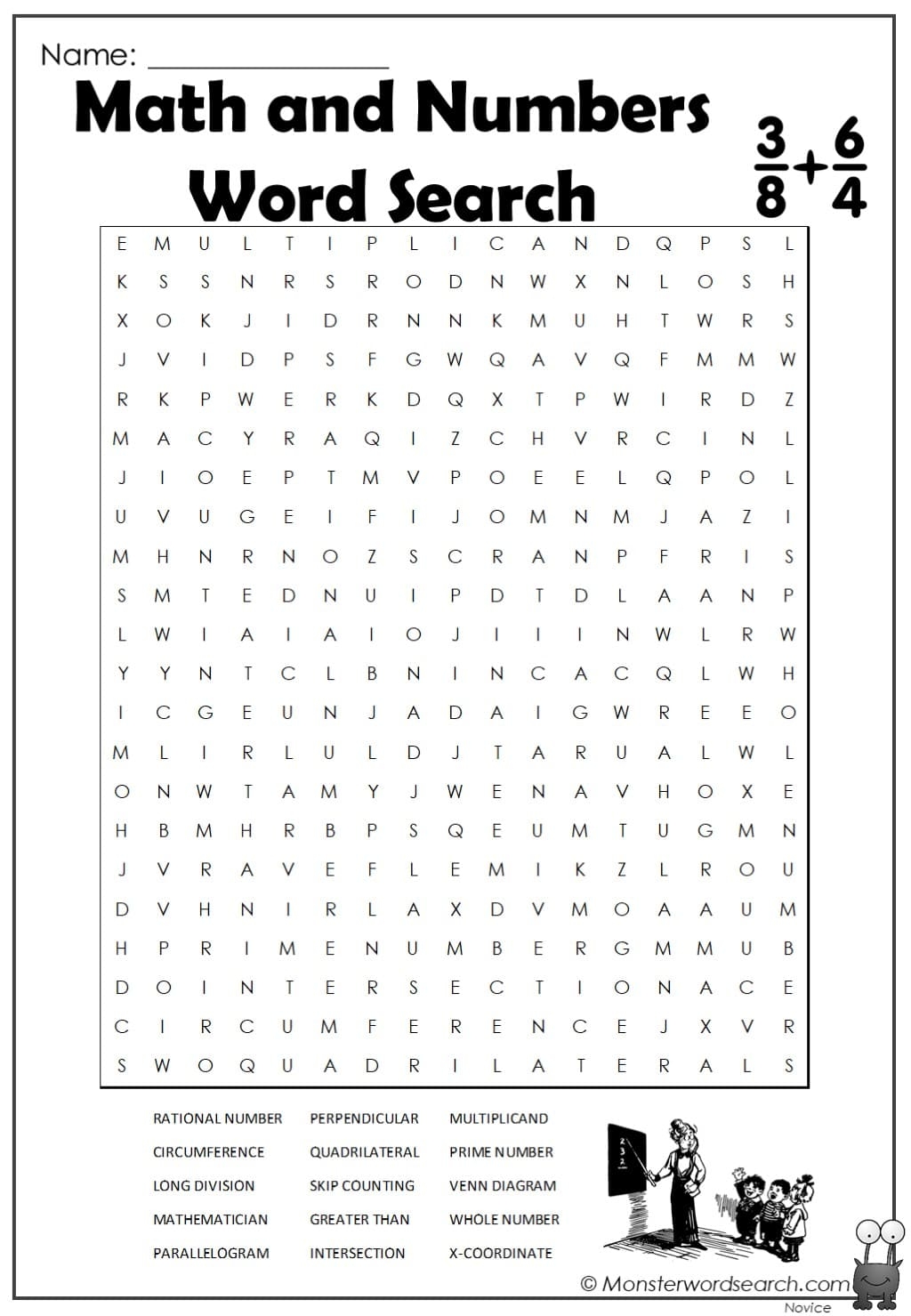 number word search puzzles printable