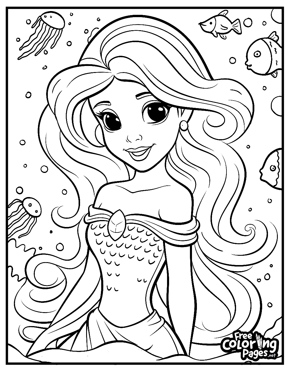 printable coloring pictures of mermaids