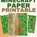 Minecraft First Day Of School Cone Craft With Free Minecraft Printable Wrapping Paper