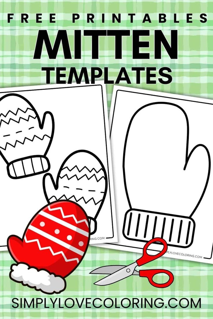 Mitten Templates Free PDF Printables 