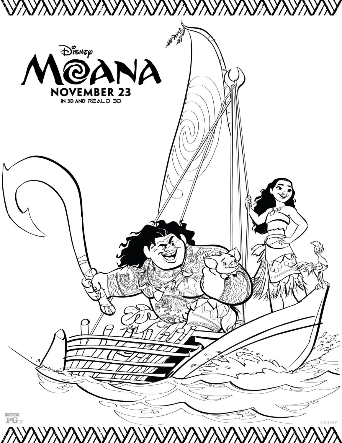 Moana Coloring Pages And Activity Sheets Crazy Adventures In Parenting