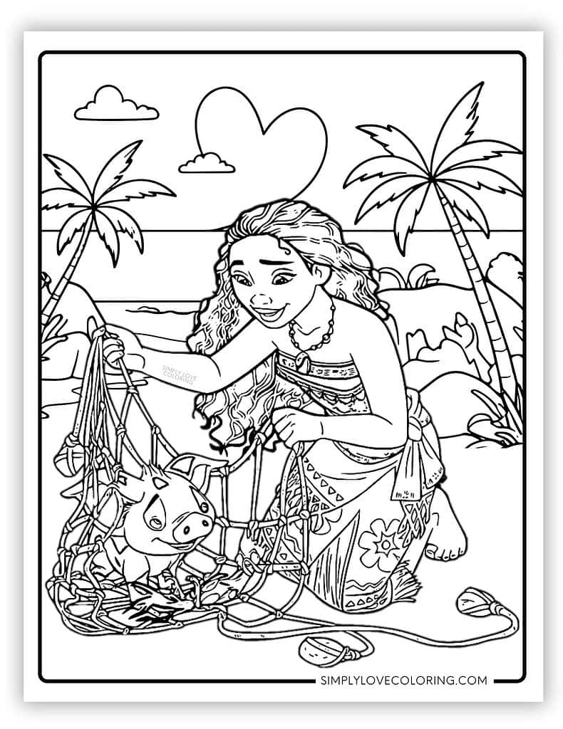 moana printable coloring pages