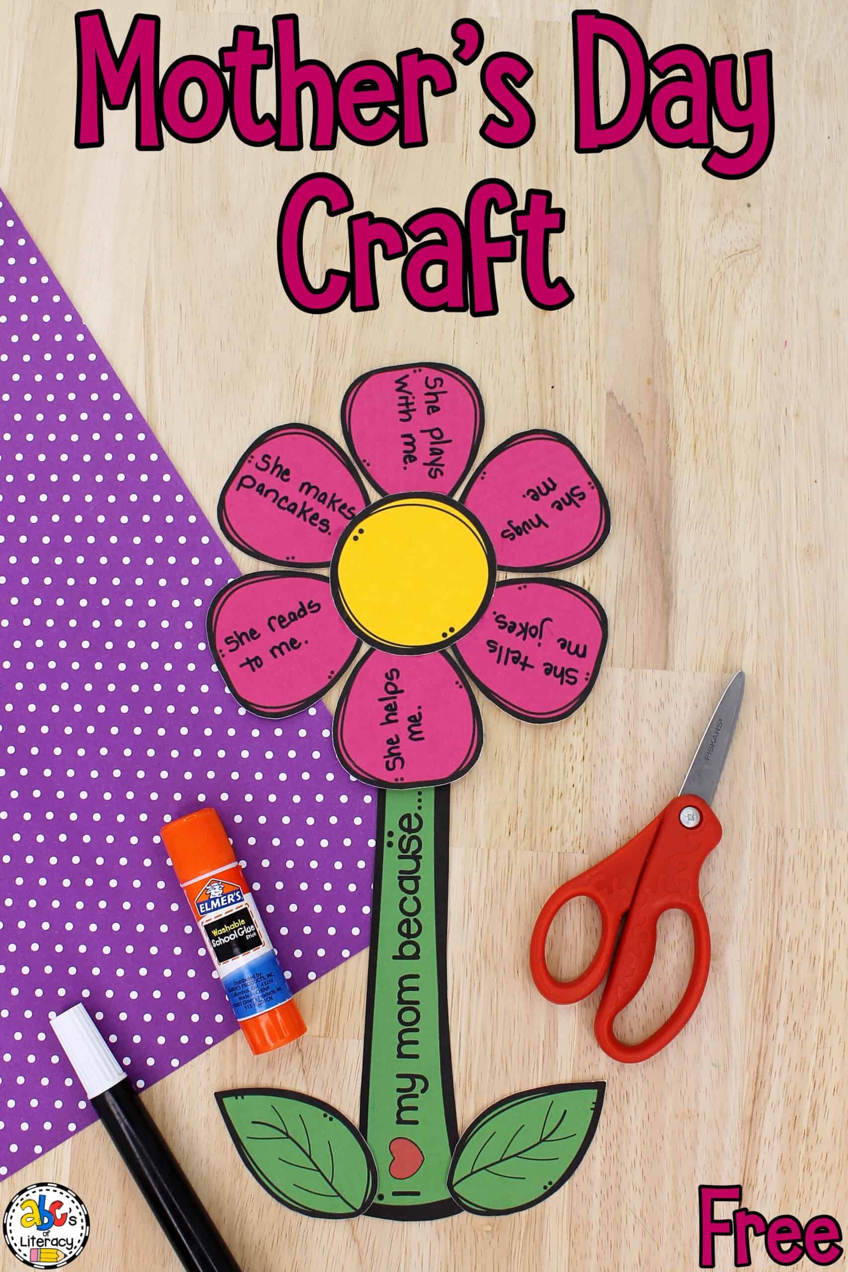 printable mother's day craft template