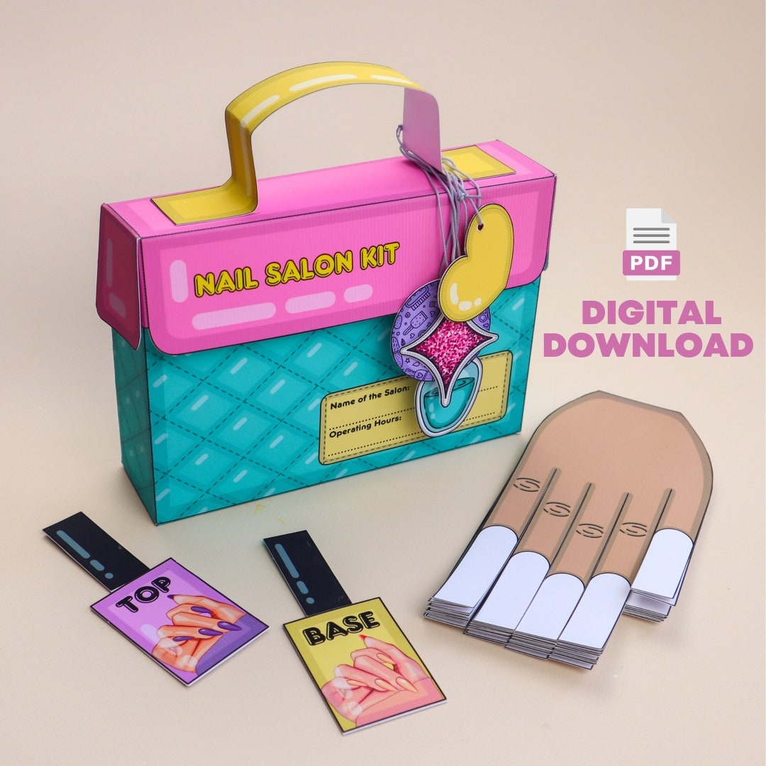 Nail Salon Game Kit Printable DIY Children s Activity Fun Home Learning Craft Educational Homeschool Digital Download PDF Etsy