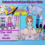 Nail Salon Paper Doll Printable Kit Kids Activity Book digital Download Etsy