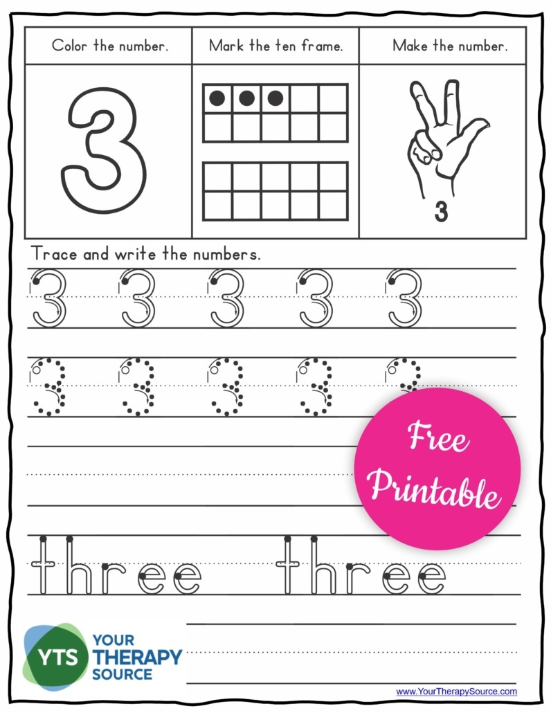 printable number tracing worksheets