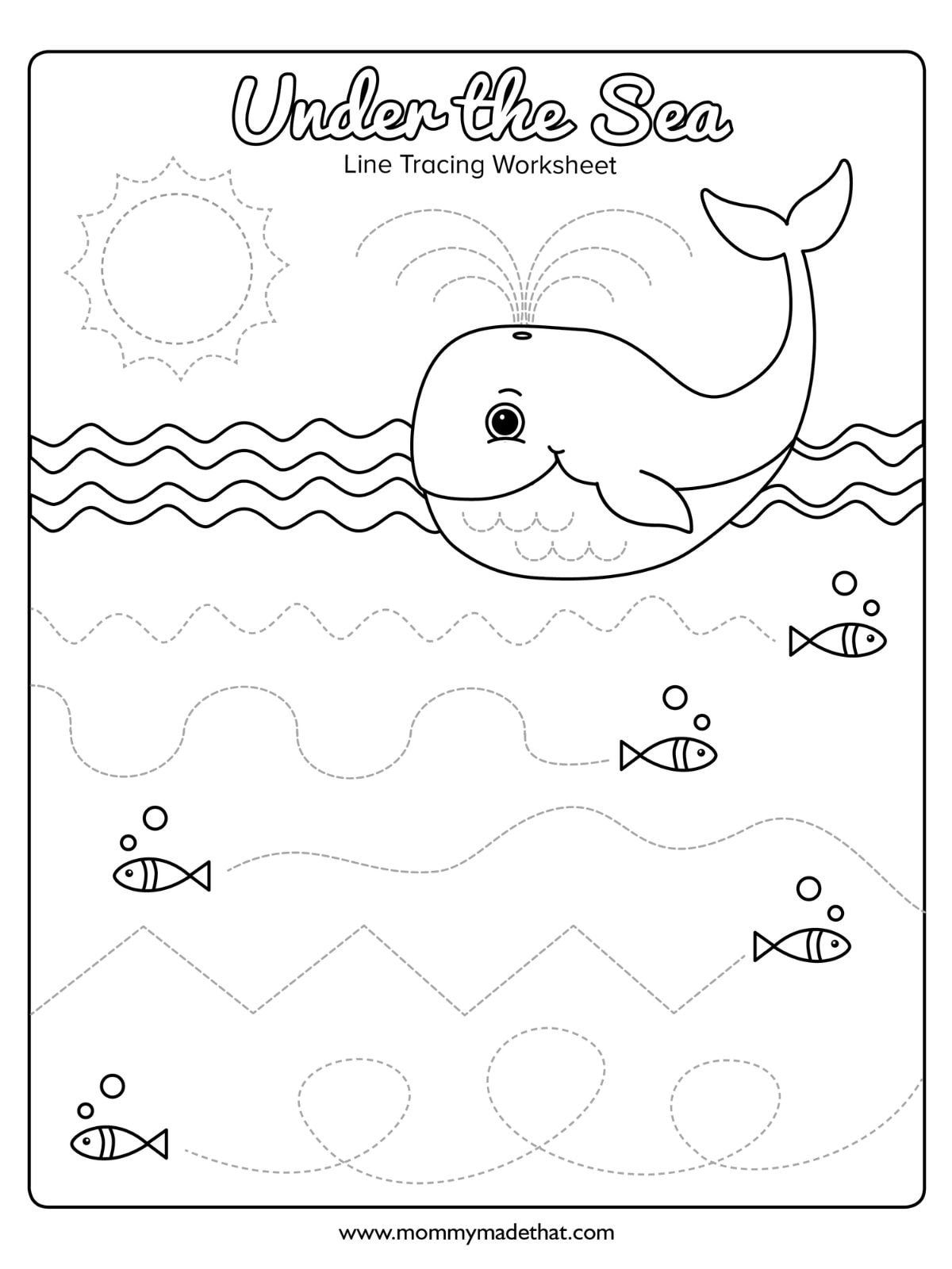 free printable tracing worksheets for preschool