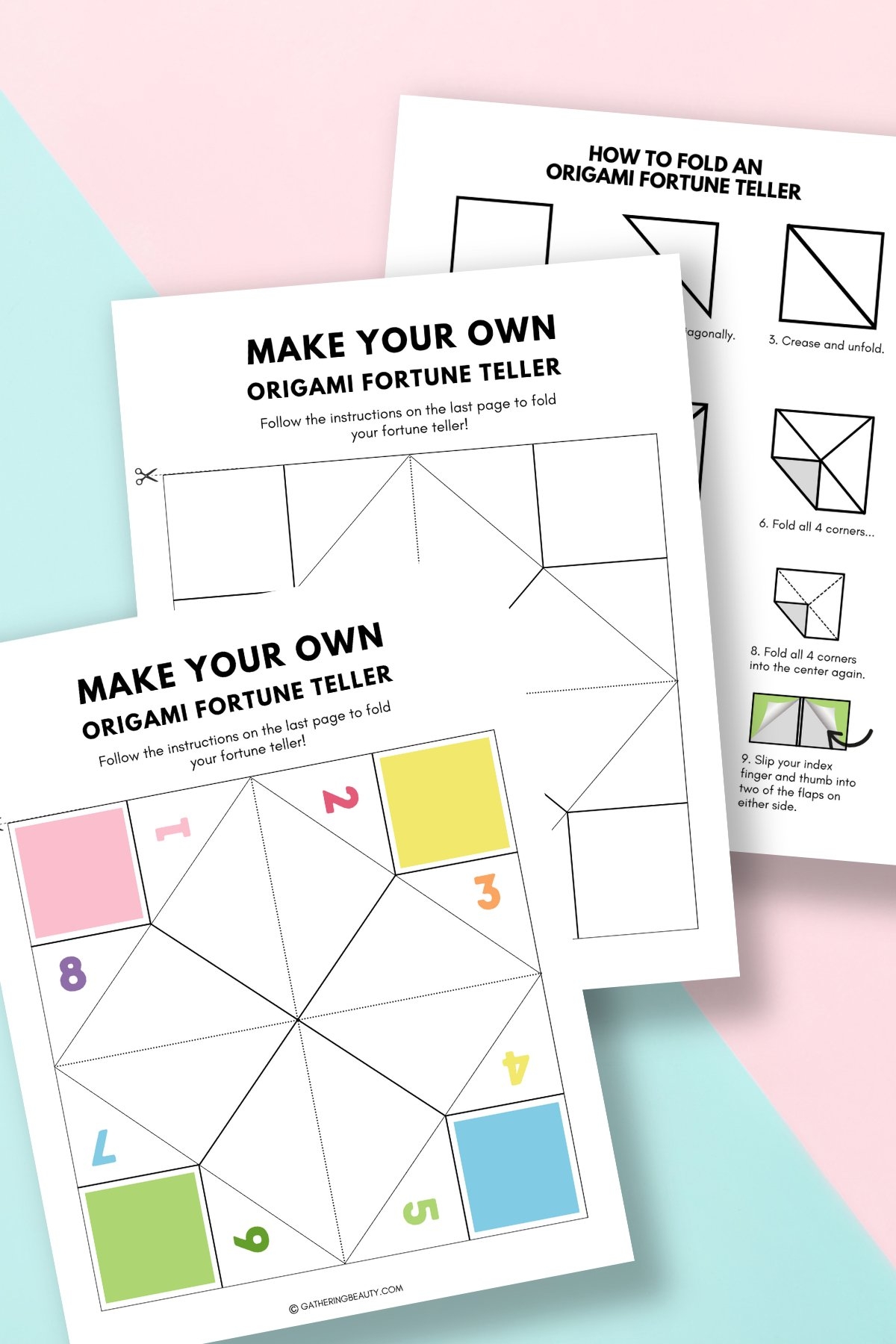 fortune teller paper printable