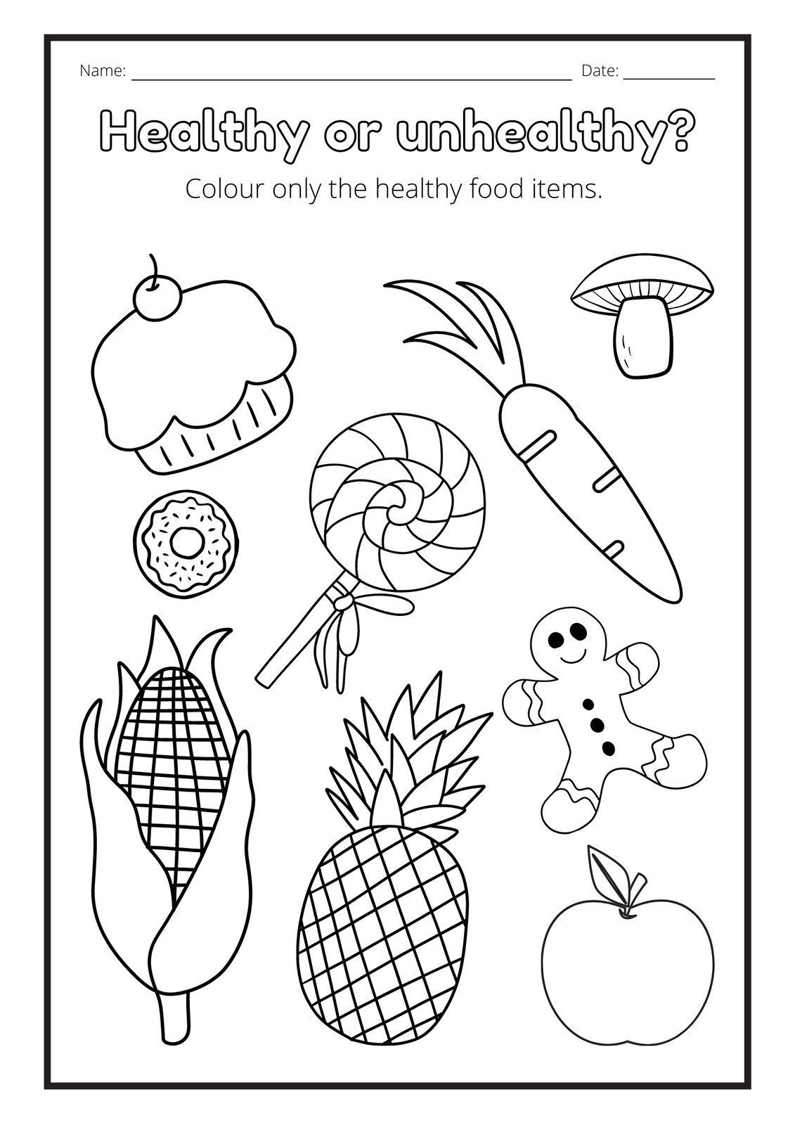Page 3 Free To Customize And Print Food Worksheet Templates Canva