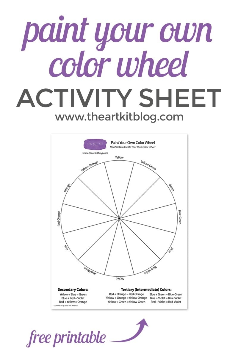 Paint Your Own Color Wheel FREE Printable The Art Kit