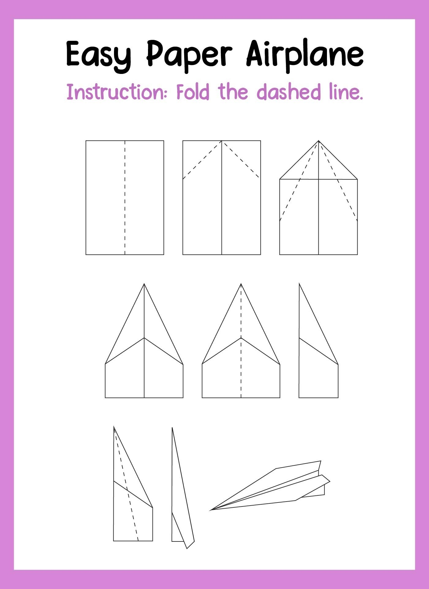 Paper Airplane Templates For Kids 10 Free PDF Printables Printablee
