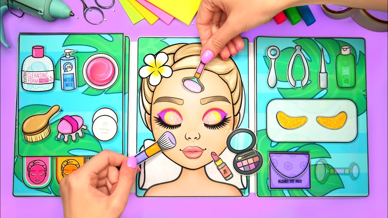  PAPER DOLL SKIN CARE AND MAKEUP PRINTABLE SET YouTube