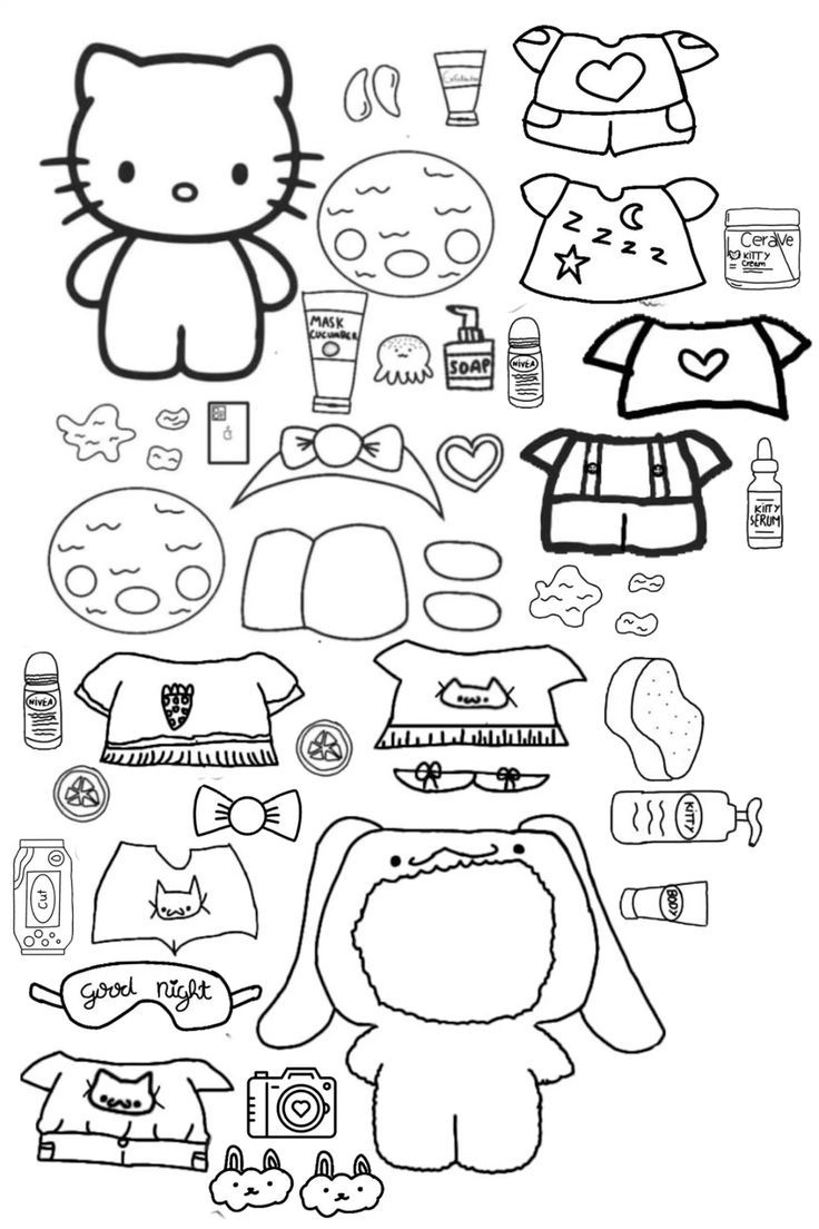 Paper Doll Template Discover 8 Printable Ideas Hello Kitty Crafts Paper Dolls Diy And More