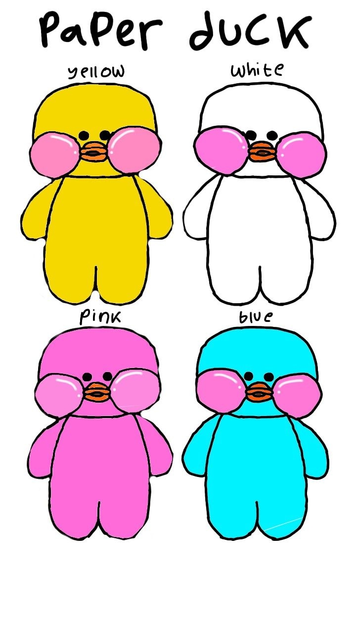 Paper Duck Colour Yellow Blue Pink And White Can Play With 3 Of Your Friends 
