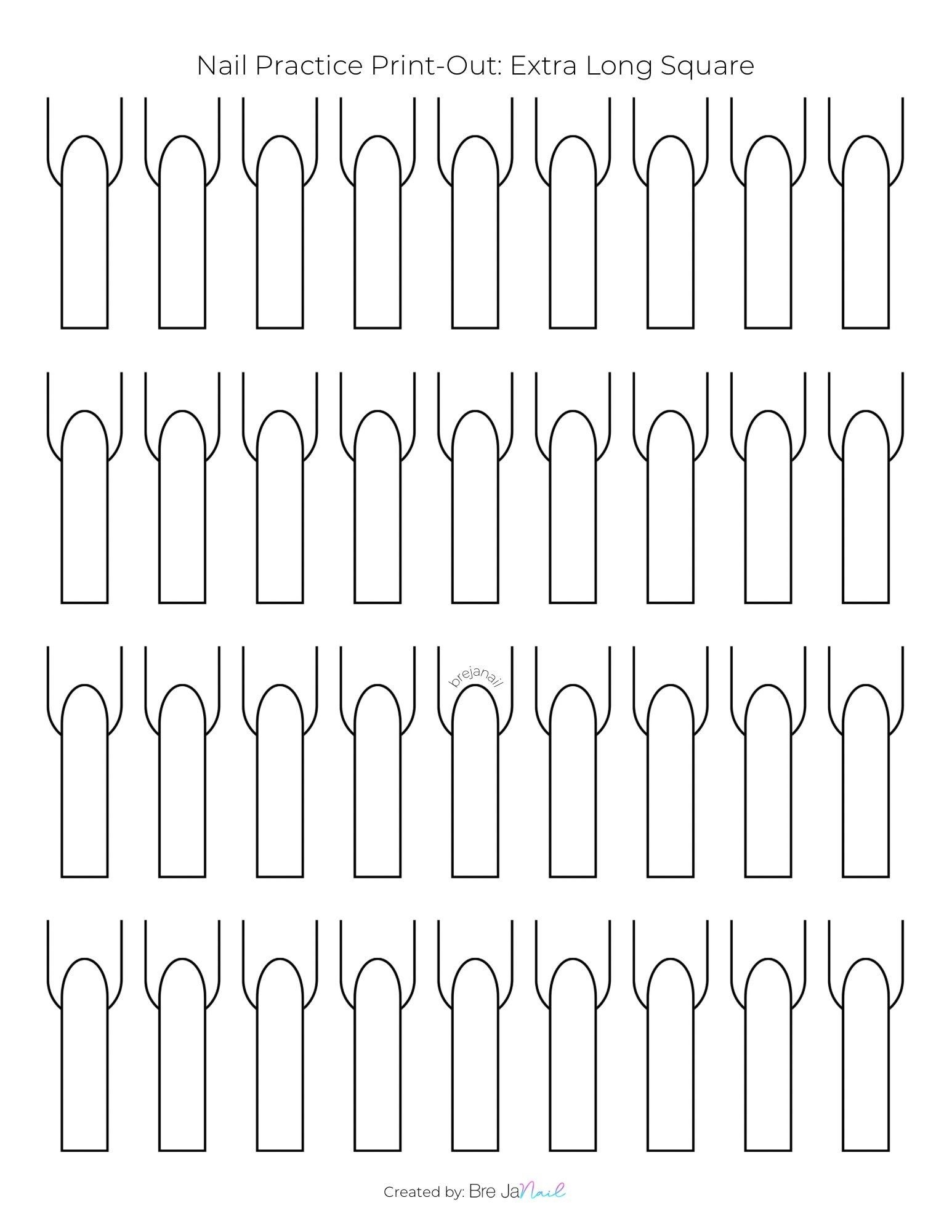 paper nail salon printable