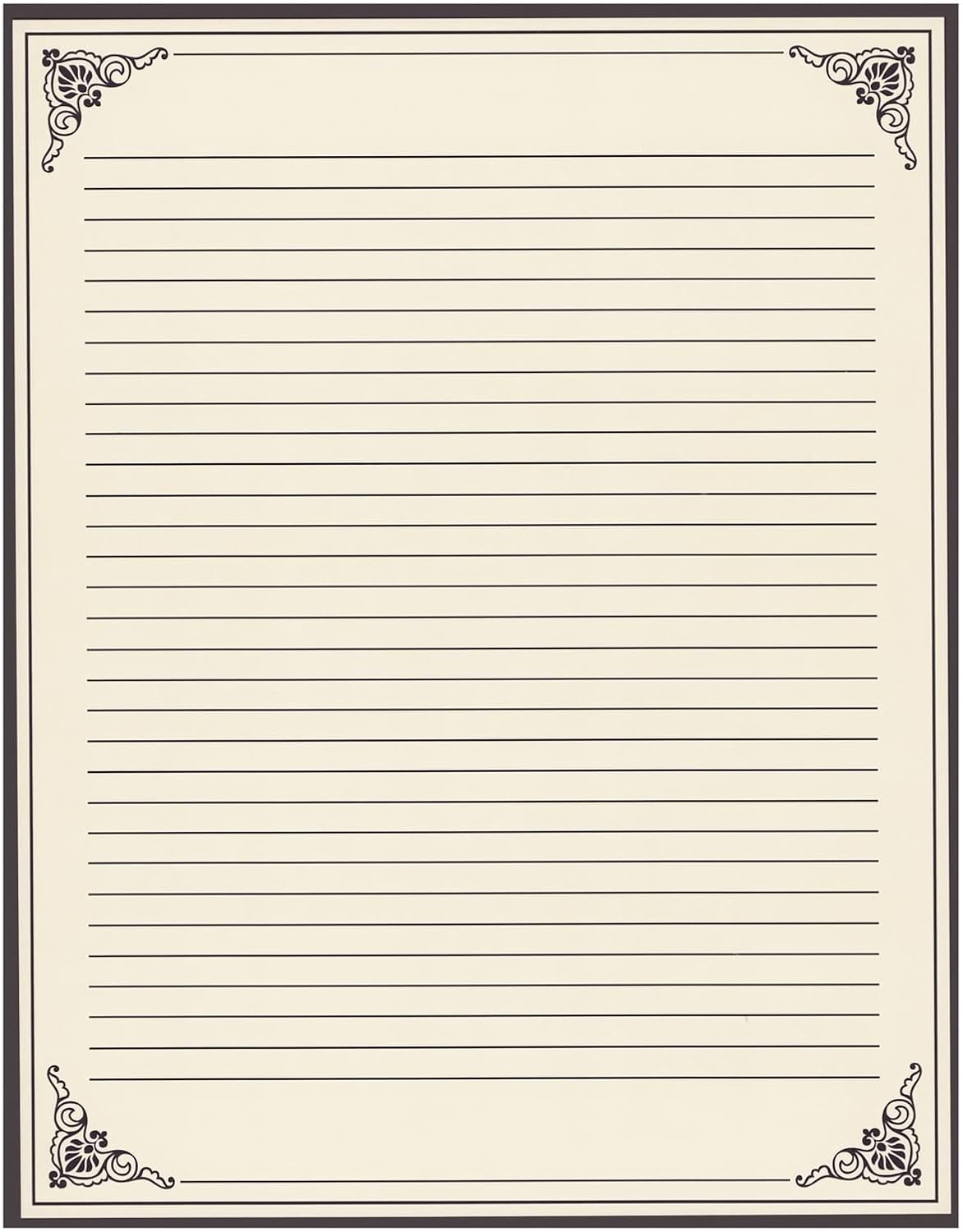 Parchment Paper 50 Sheet Vintage Letterhead Paper A4 Loose Leaf Stationery For Planners Journals Copy Paper 8 5 X 11 White