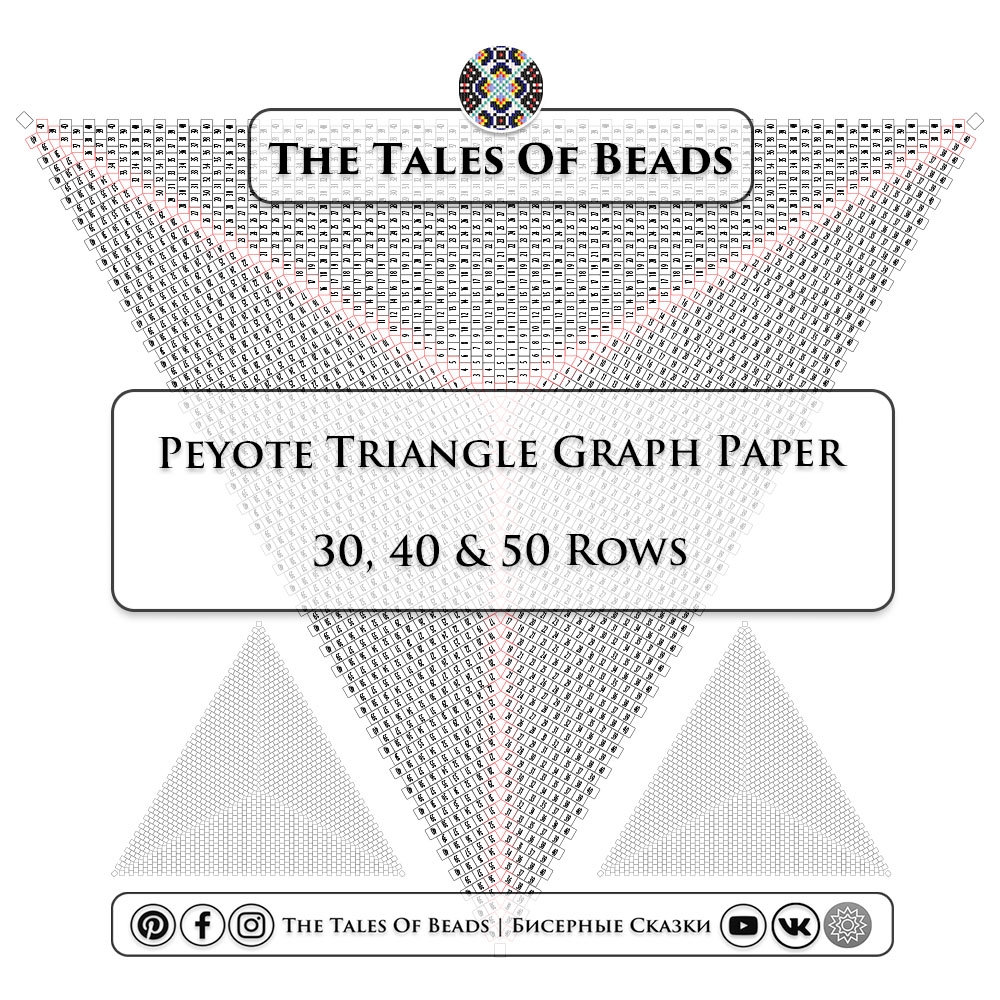 Peyote Triangle Graph Paper Beading Graphs