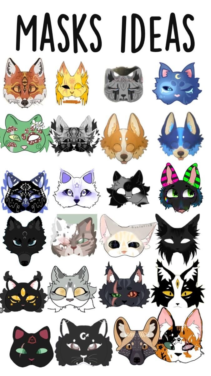 printable therian mask template