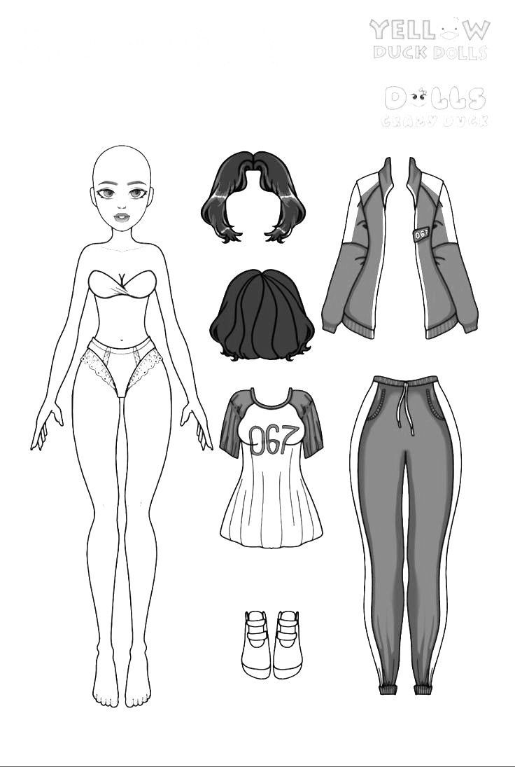 Pin By Hai Ha Nguyen On Ch i Paper Dolls Book Paper Doll Template Chibi Coloring Pages