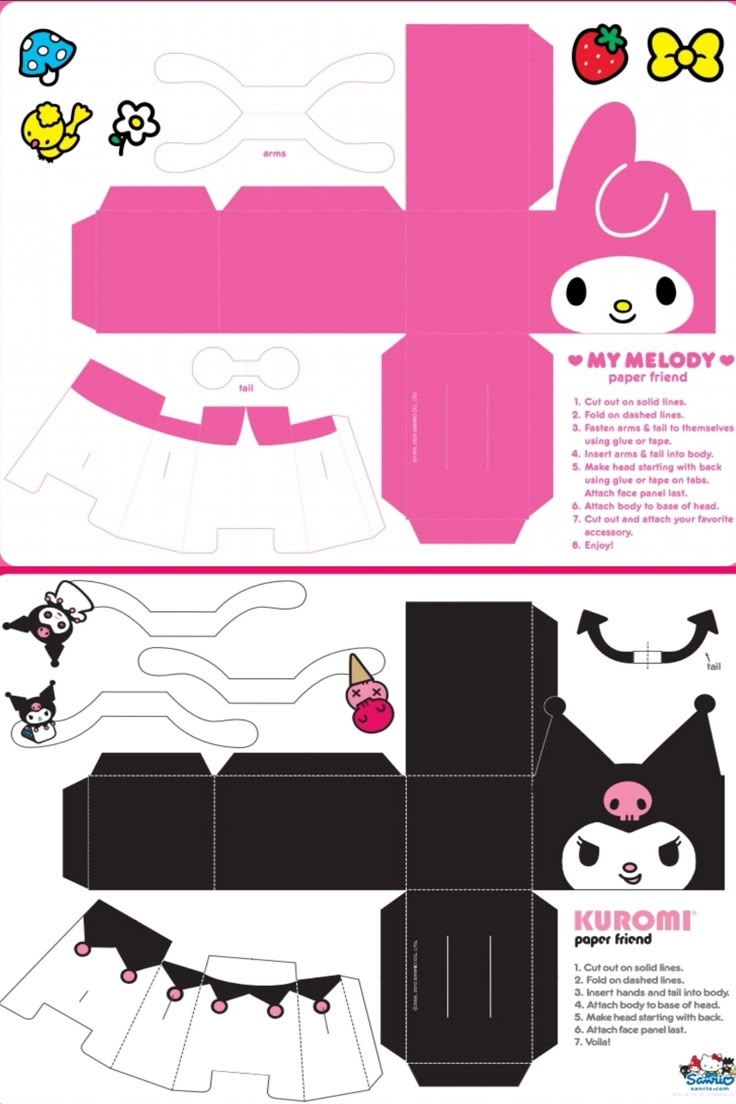Pin By Leandra Castro On Fa a Voc Mesmo Paper Doll Template Hello Kitty Crafts Hello