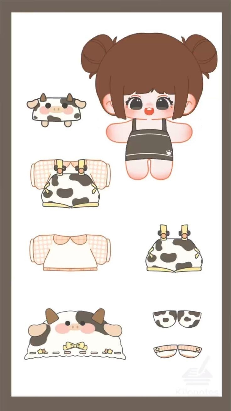 printable chibi cute kawaii paper doll