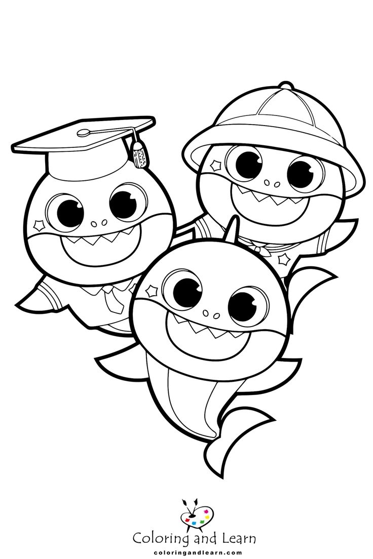 Pinkfong Baby Shark Coloring Pages Coloringandlearn