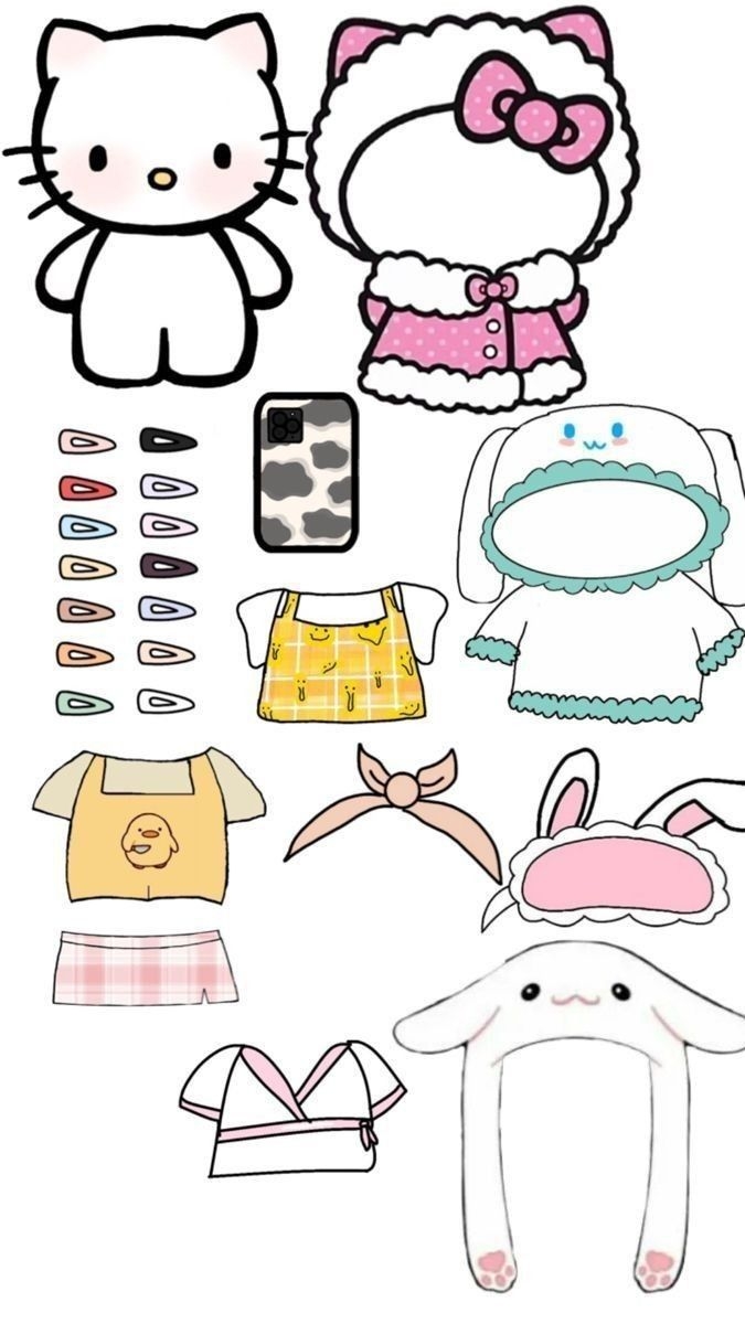 Pinterest Hello Kitty Ka t Oyuncak Bebek Boyama Kitaplar 