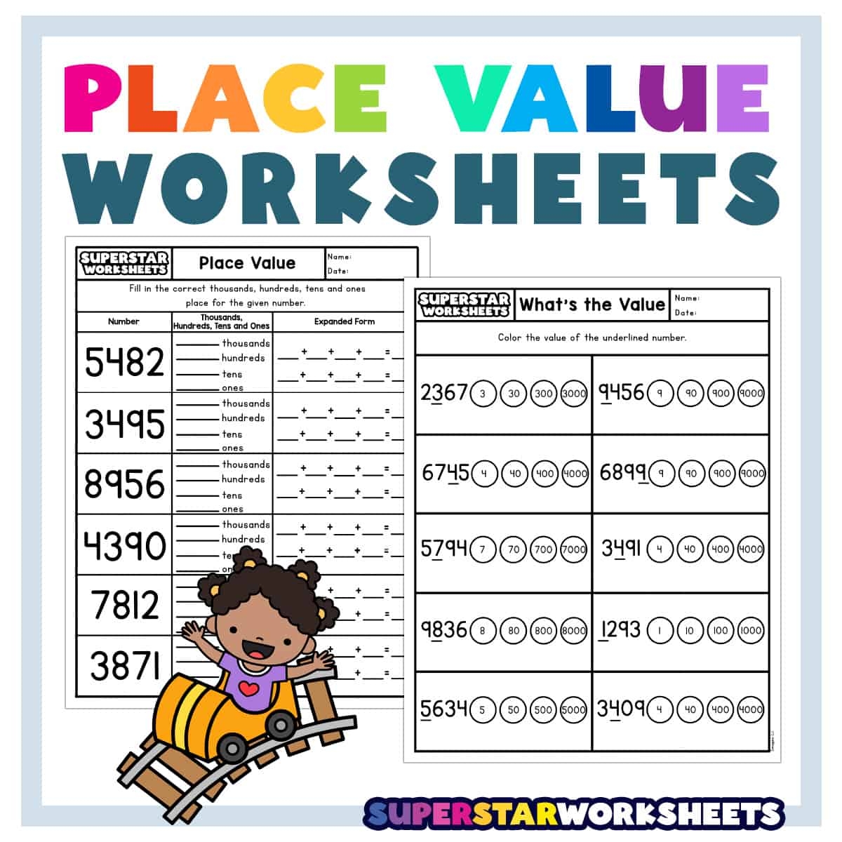 place value worksheets printable free
