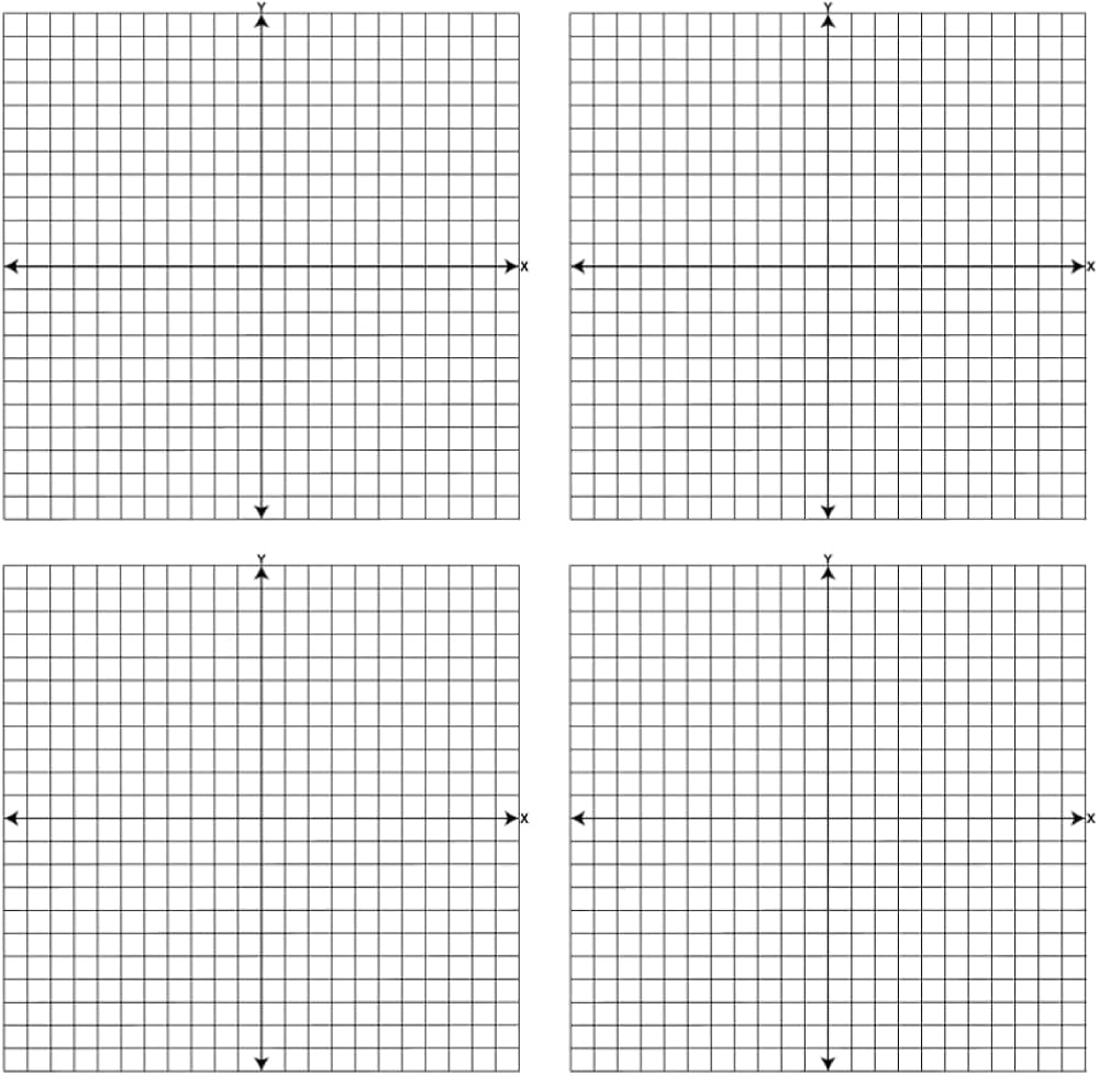 Plotting Sheets Numbered Axis Graph Paper 4 Quadrant Grid With 3 16 Graph Paper Large Squares