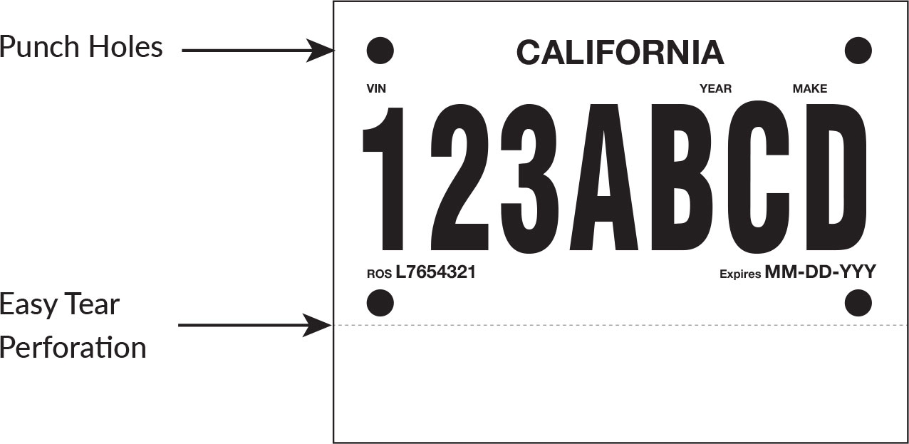 pdf blank printable temporary license plate template