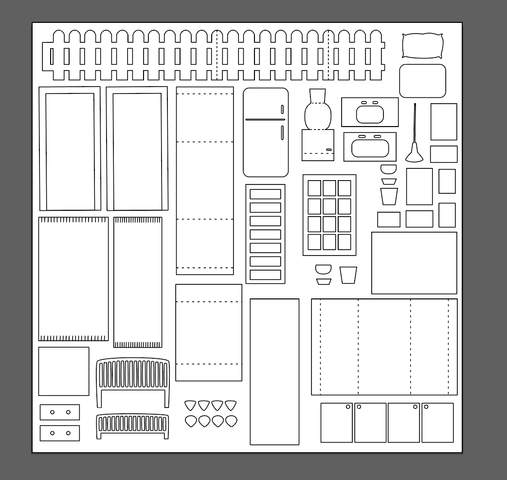 Pop Up Paper Doll House Free Cut Files 