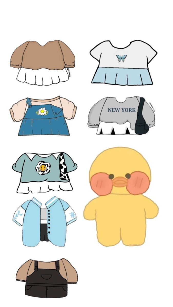 Preppy Outfits For Your Ducks Paper Dolls Duck Cloth Hello Kitty Printables