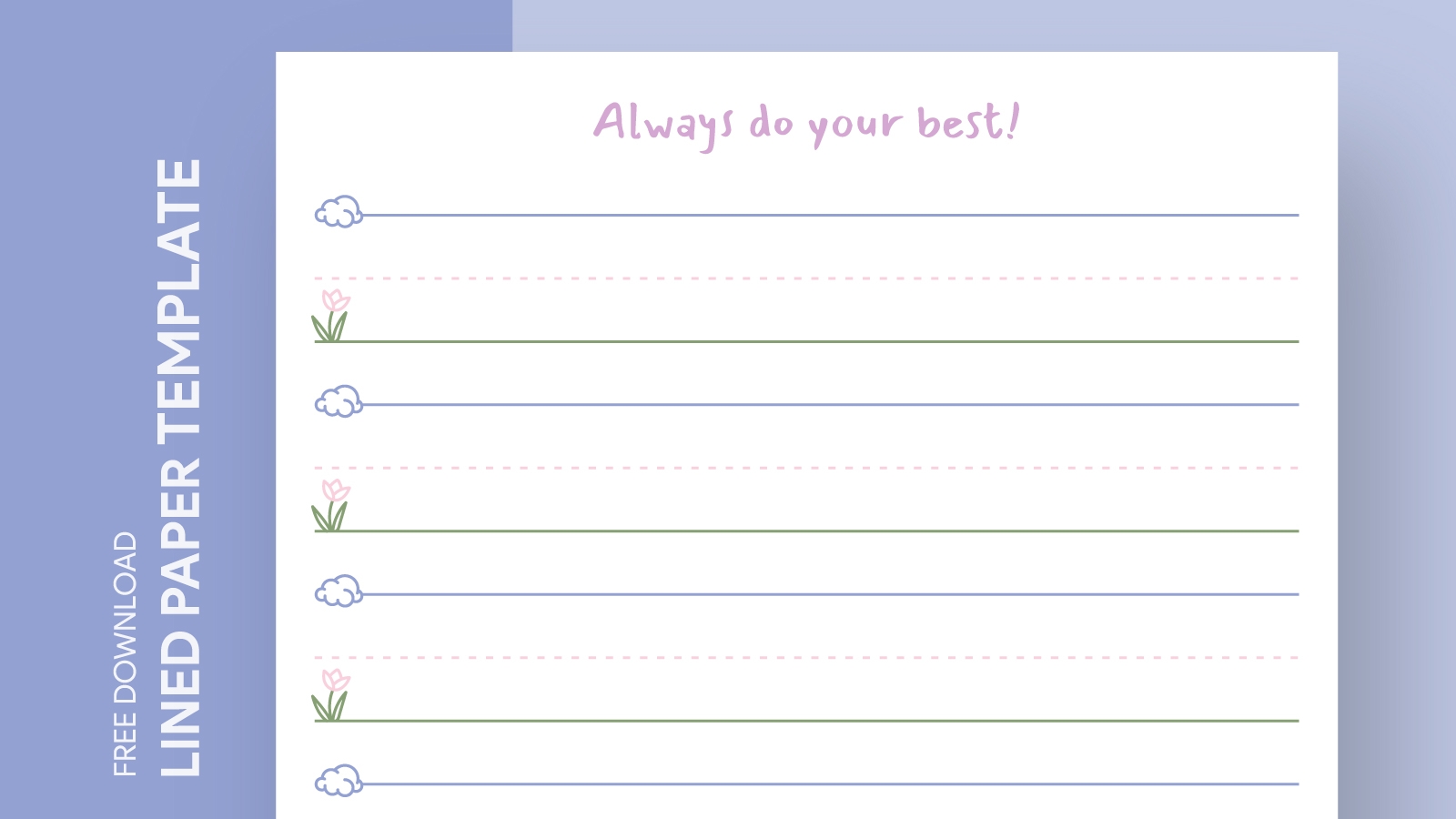 preschool printable lined paper