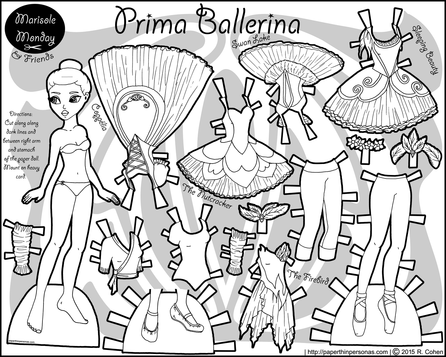Prima Ballerina A Ballerina Paper Doll Paper Thin Personas