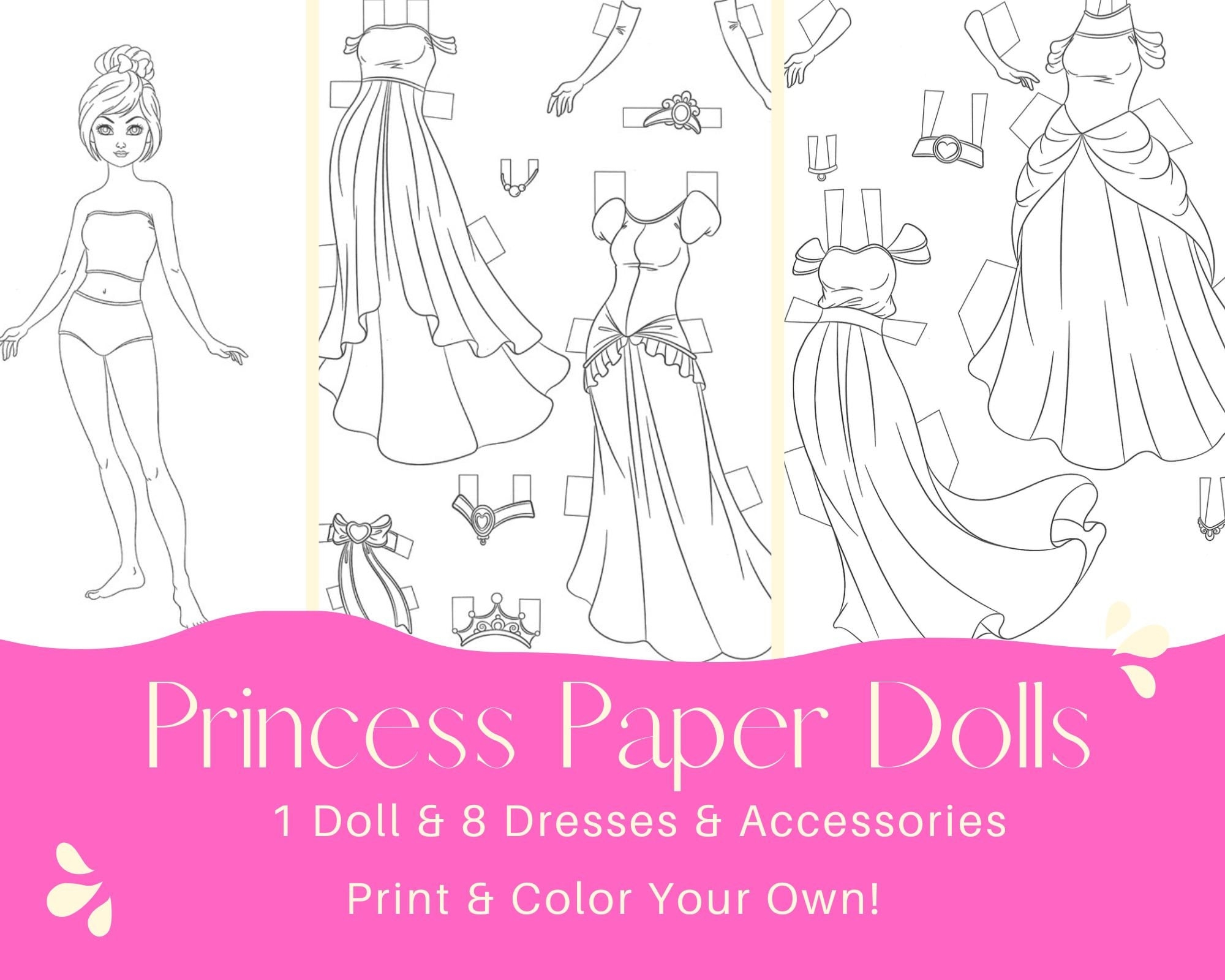 princess printable paper dolls