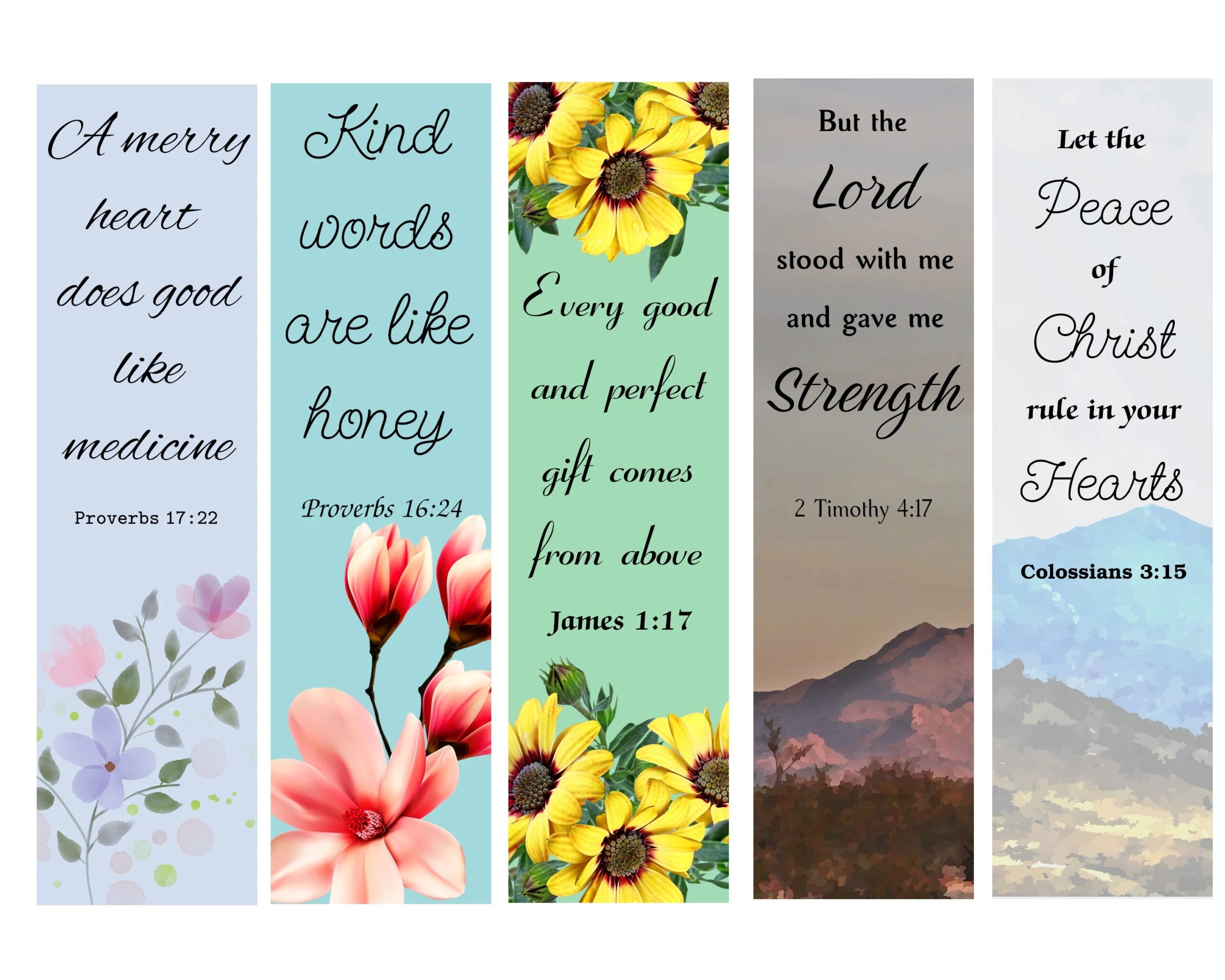 Printable Bible Verse Bookmarks Printable Party Favors