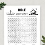 Printable Bible Word Search Word Search Game Fun Christian Youth Group Game Sunday School Church Study Activity For Kids And Adults Etsy