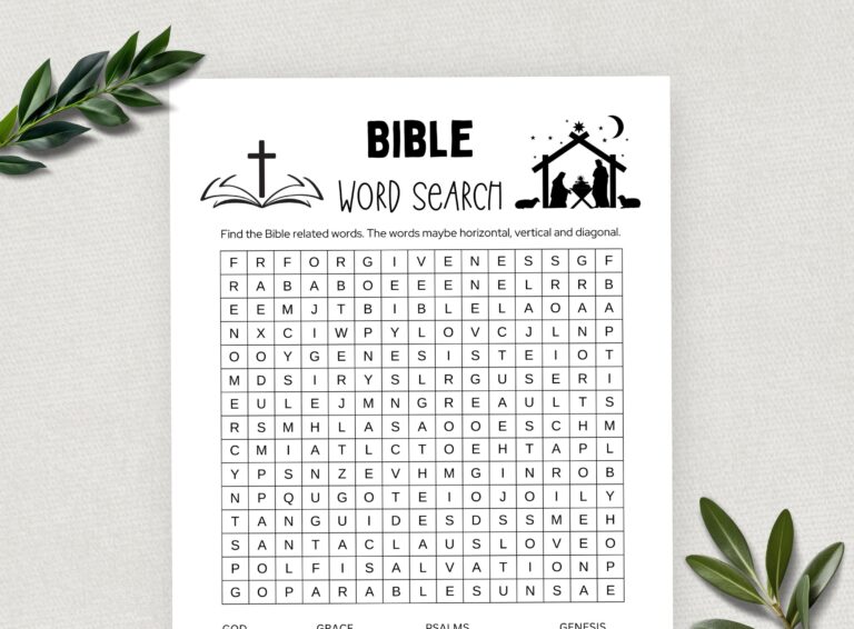 Printable Bible Word Search Word Search Game Fun Christian Youth Group Game Sunday School Church Study Activity For Kids And Adults Etsy