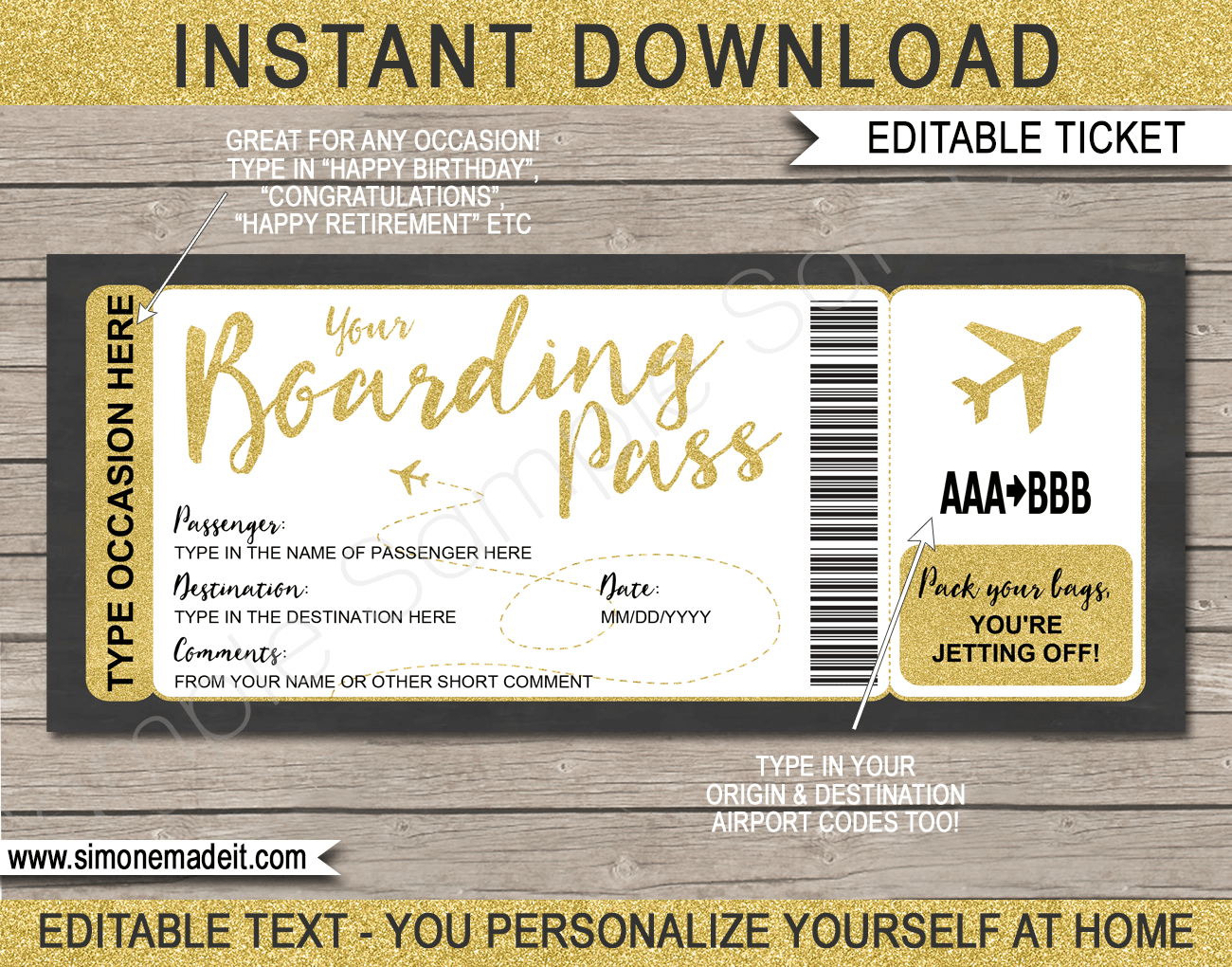 free printable ticket template