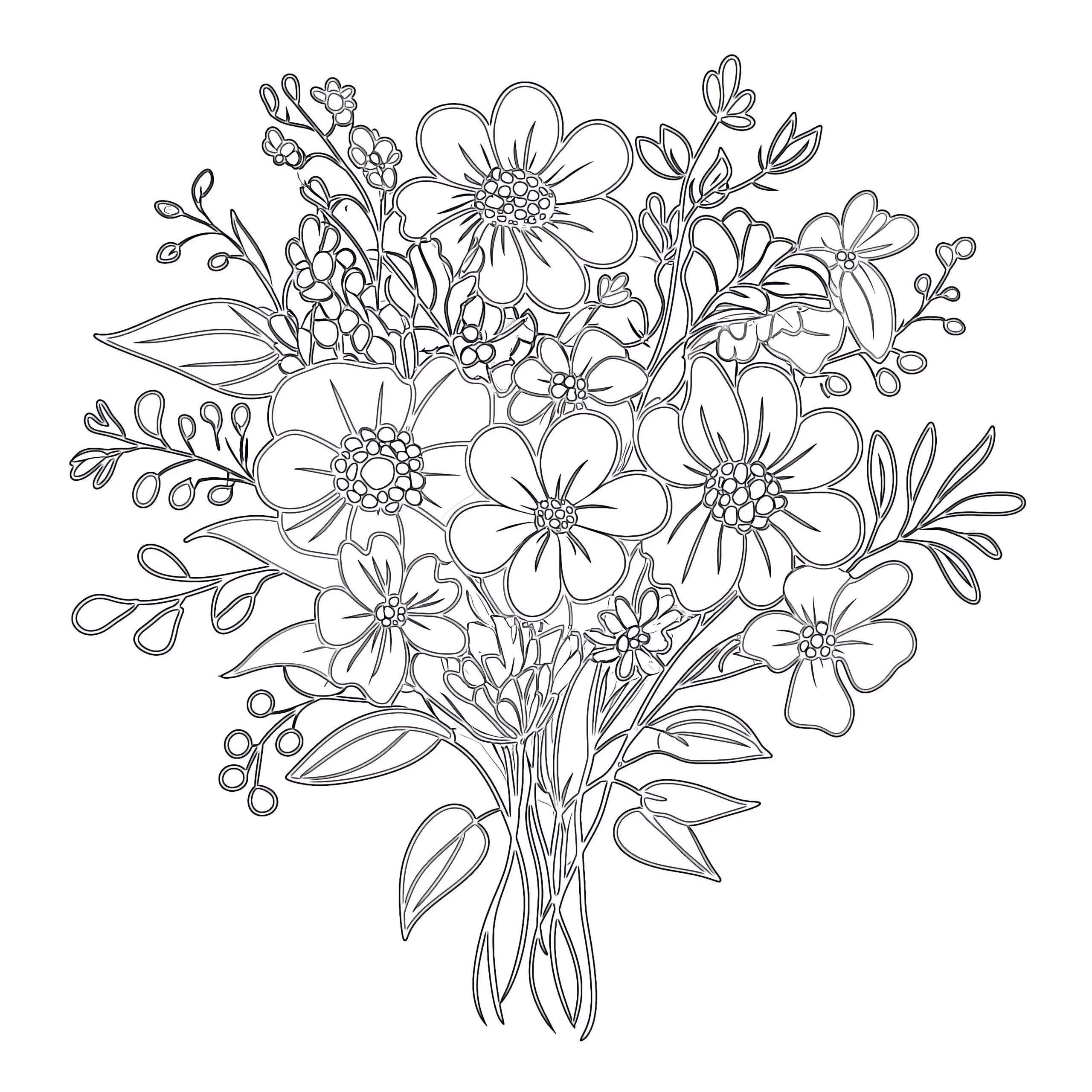 coloring pages free printable flowers