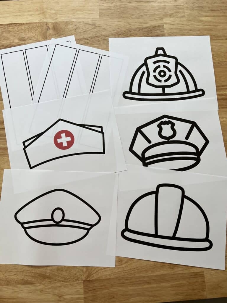 free printable community helpers paper hats free printable community helpers paper hats