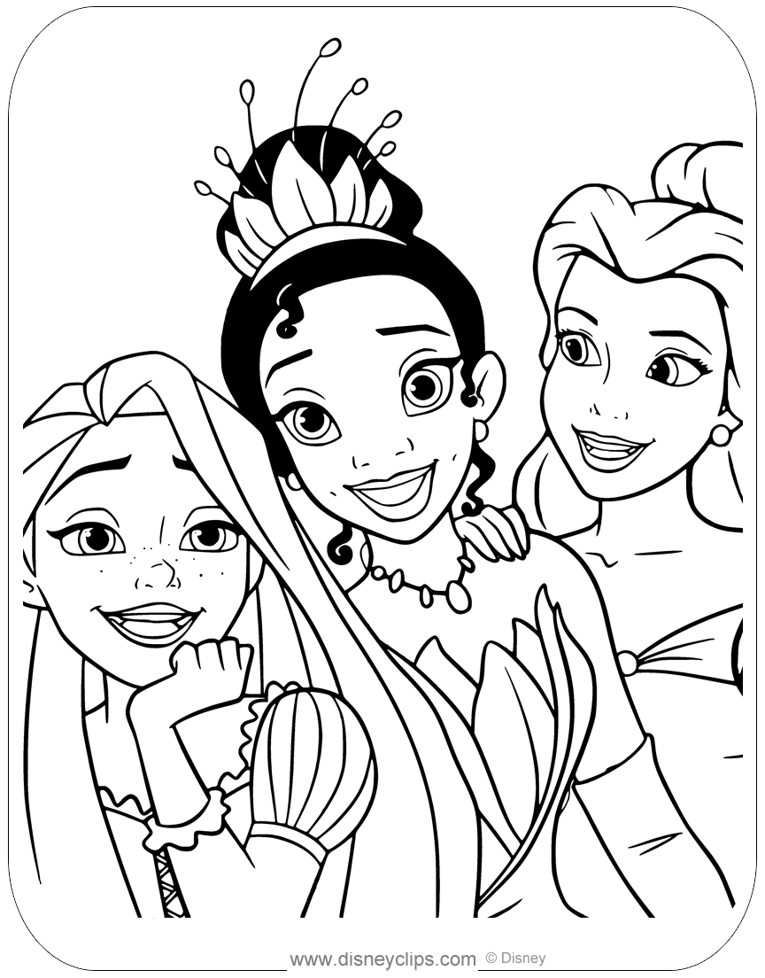 printable coloring pages princess disney