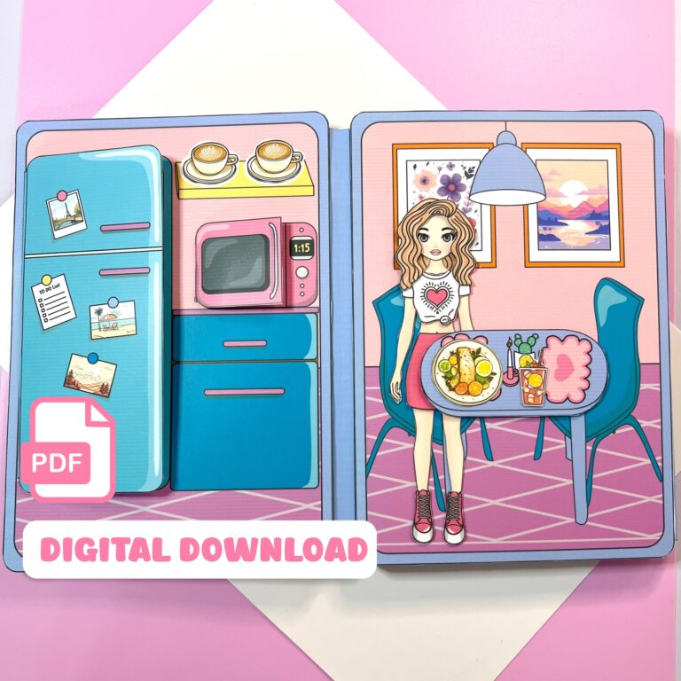 Printable Doll House Printable Dollhouse Busy Book Preschool Printable Activities For Kids Printable Paper Doll Pretend Play Girls Activity Etsy