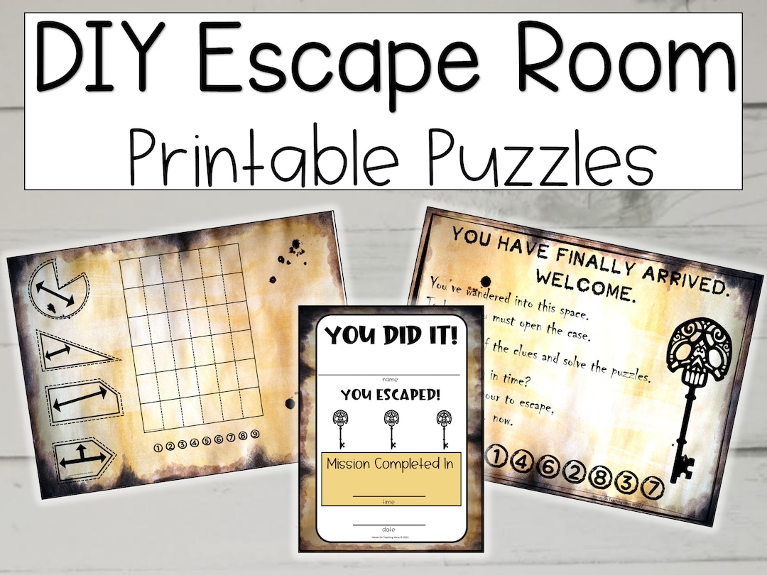Printable Escape Room Escape Room Escape Game Puzzles DIY Escape Room For Kids Partial Escape Room Starter Kit DITITAL DOWNLOAD Etsy Finland