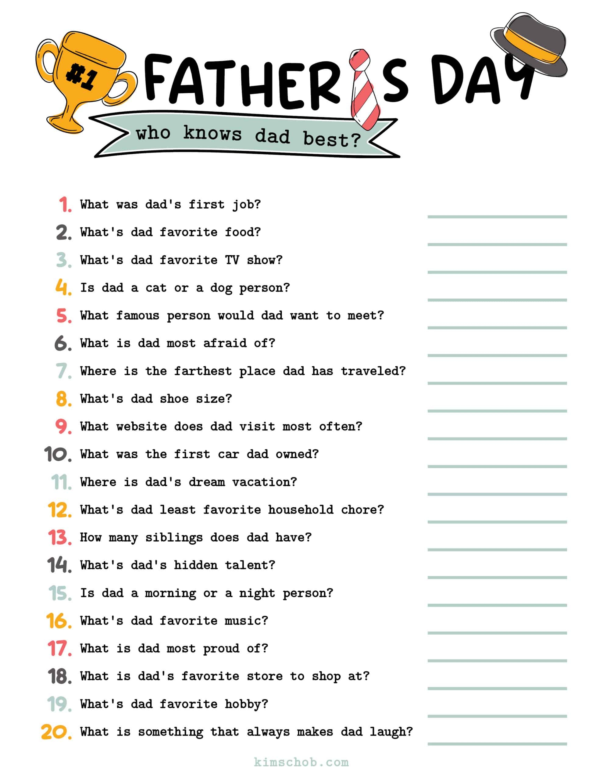 Printable Father s Day Games Kim Schob