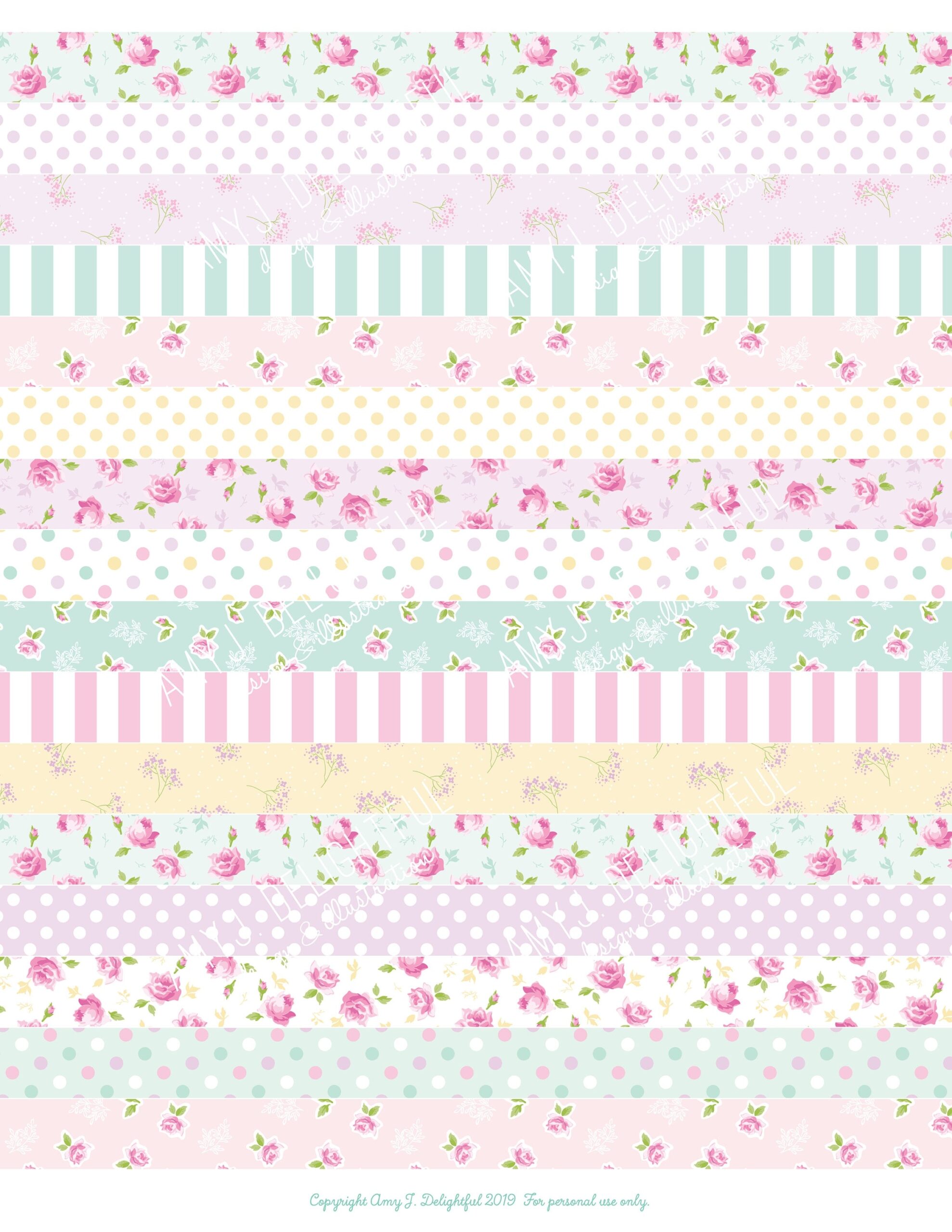 Printable FLOWER MARKET Washi Tape Stickers digital File Instant Download Pastels Stripes Polka Dots Florals Bible Journaling DIY Etsy Printable FLOWER MARKET Washi Tape Stickers digital File Instant Download Pastels Stripes Polka Dots Florals Bible Journaling DIY Etsy